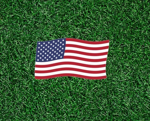 United States Flag blowing in the wind vinyl sticker