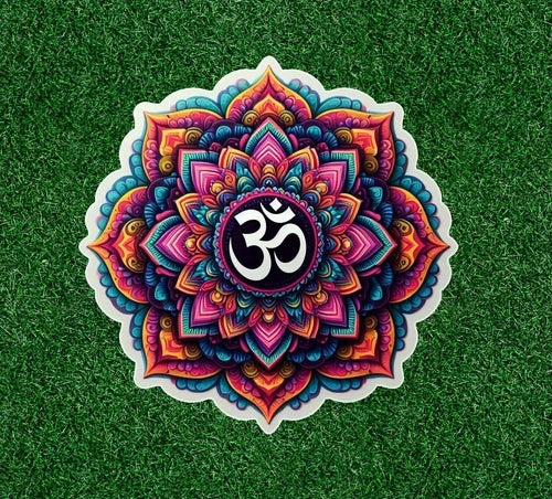 Colorful Om mandala sticker
