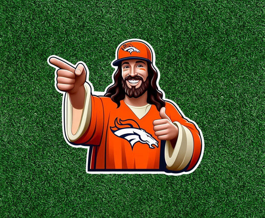 Jesus is a Broncos fan vinyl sticker decal - several sizes available