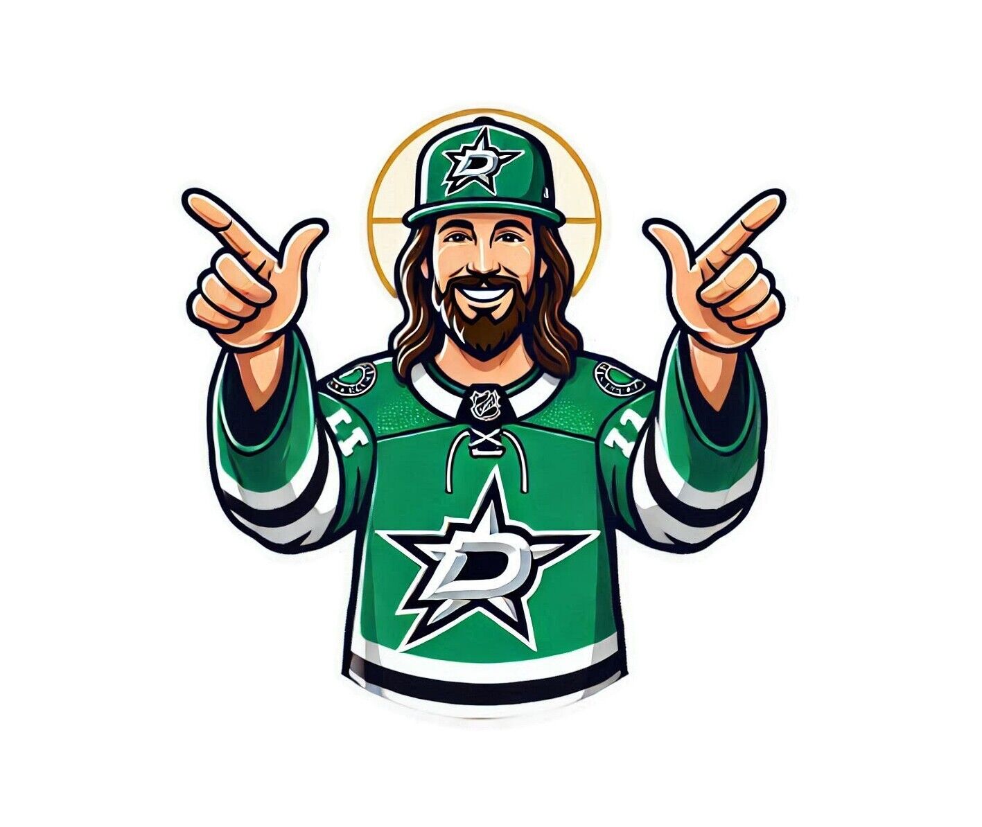 Jesus is a Stars hockey fan vinyl sticker decal - several sizes available