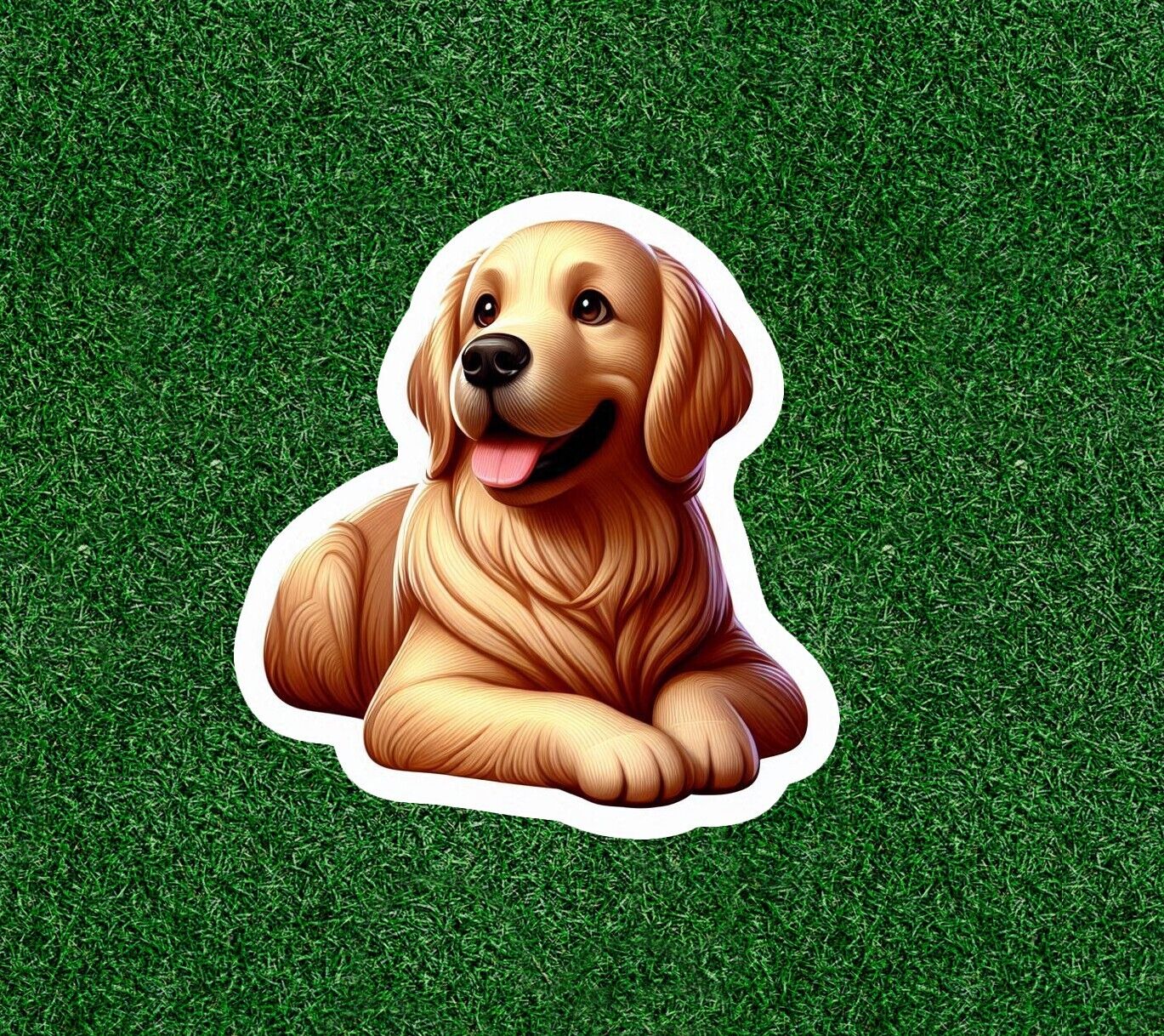 Cute Golden Retriever dog vinyl decal sticker - many sizes available