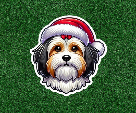 Christmas Havanese dog vinyl sticker decal - many sizes available