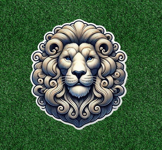 Beautiful Lion head vinyl sticker decal - many sizes available