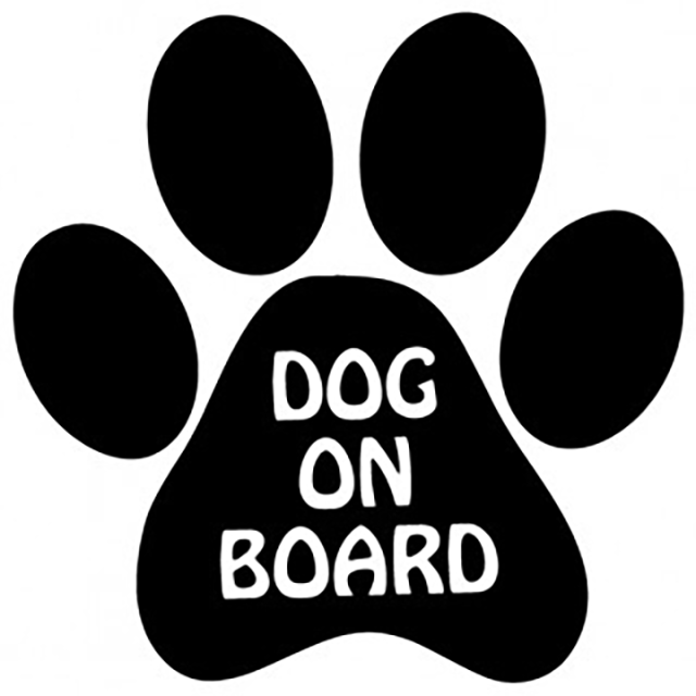 Dog on Board waterproof vinyl vinyl sticker decal - several sizes / colors