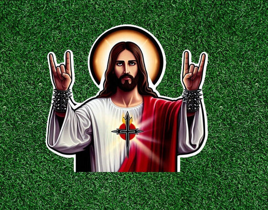 Heavy Metal Jesus vinyl sticker decal - several sizes available