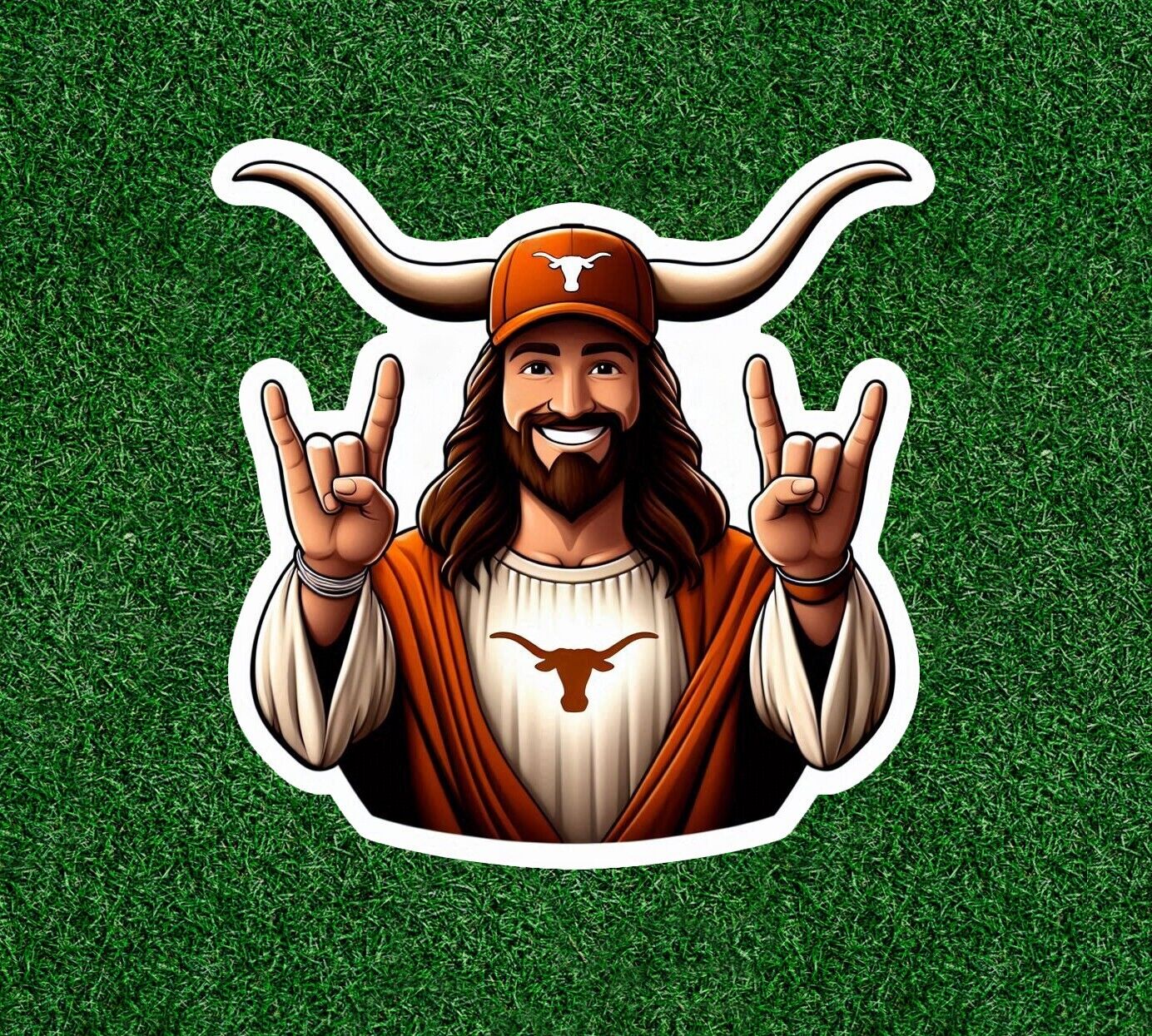 Jesus is a Texas fan vinyl sticker decal - several sizes available