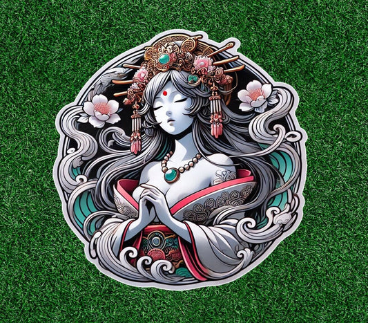 Japanese Sun Goddess Amaterasu vinyl decal sticker - many sizes available