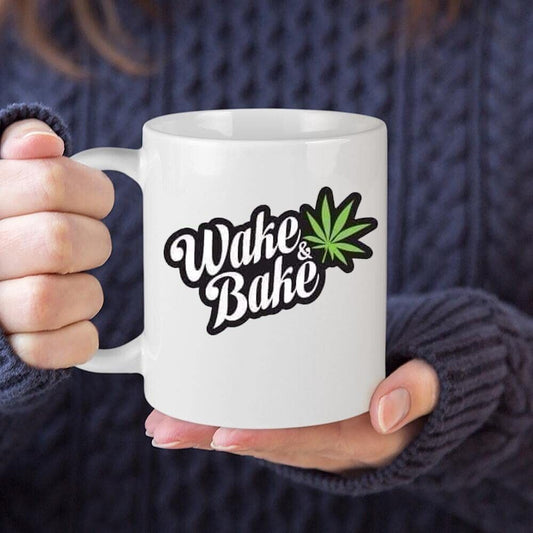 Wake and Bake mug - The coffee always tastes better in this - 12 oz