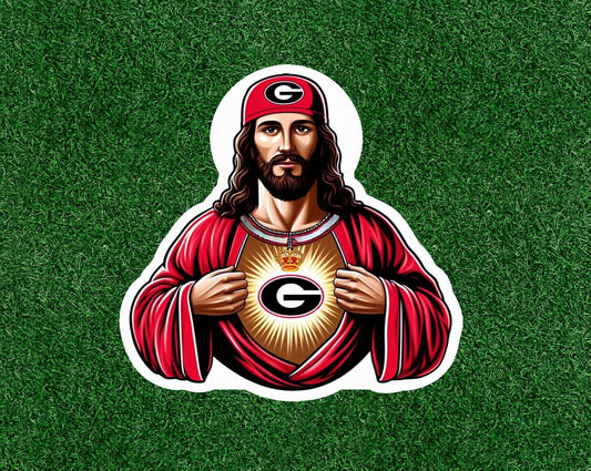 Jesus is a Georgia fan vinyl sticker decal - several sizes available