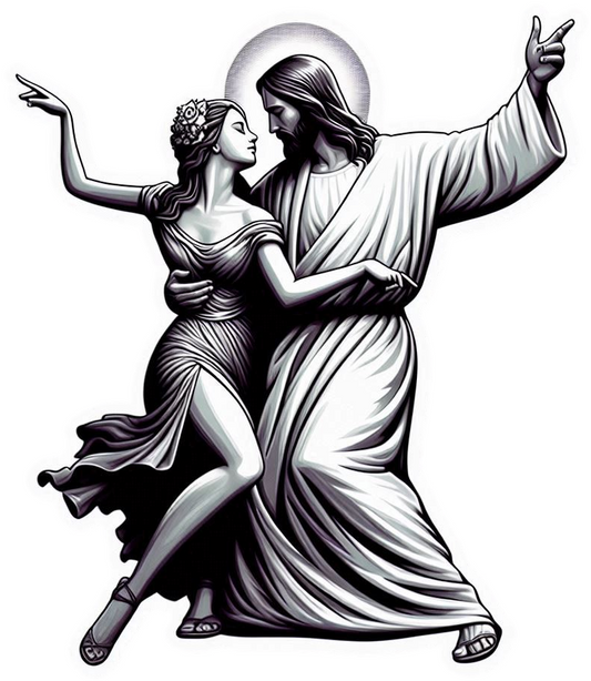 Dancing Jesus vinyl sticker decal - several sizes available