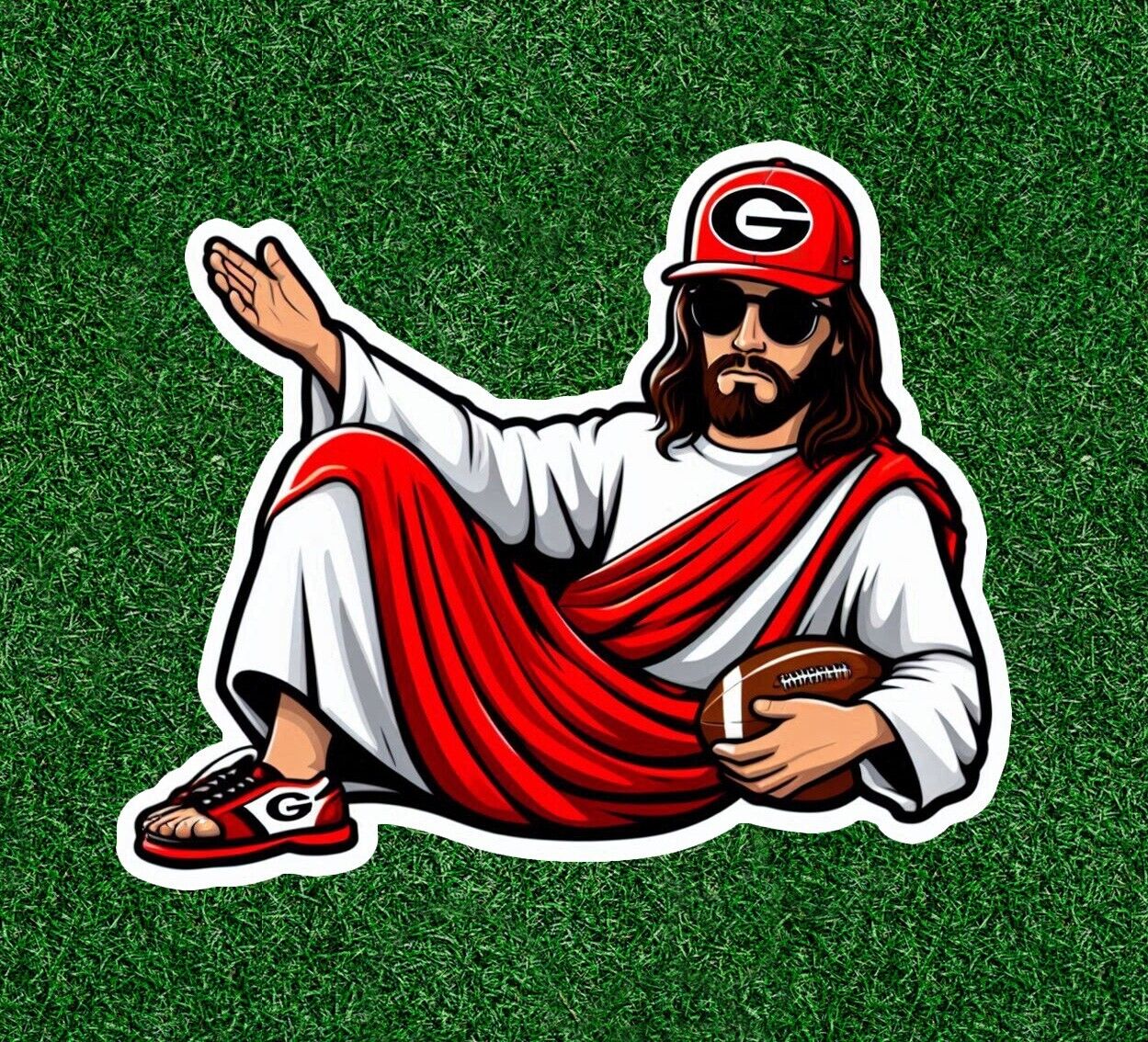 Jesus is a Georgia fan vinyl sticker decal - several sizes available