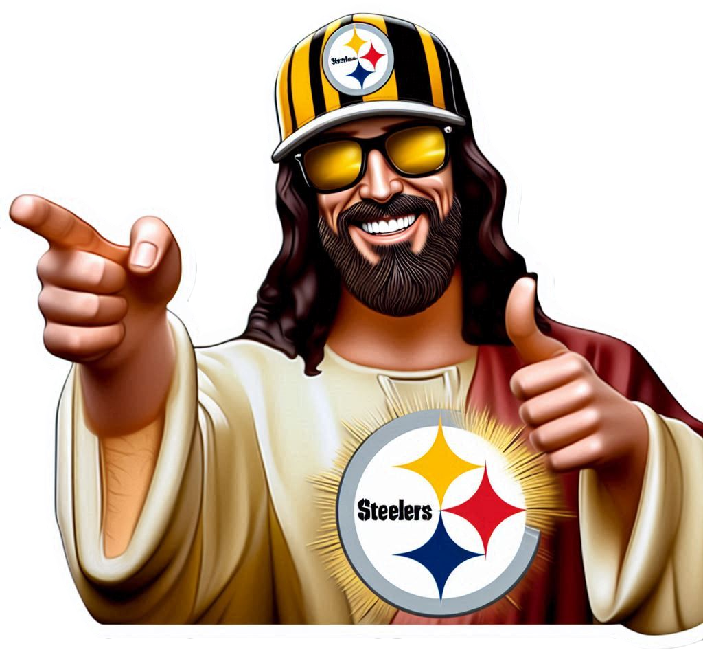 Jesus is a Steelers fan vinyl sticker decal - several sizes available