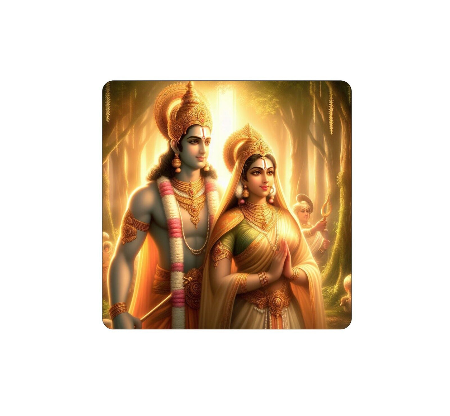 Hindu God and Goddess Lord Ram and Sita vinyl decal sticker - many sizes avail.