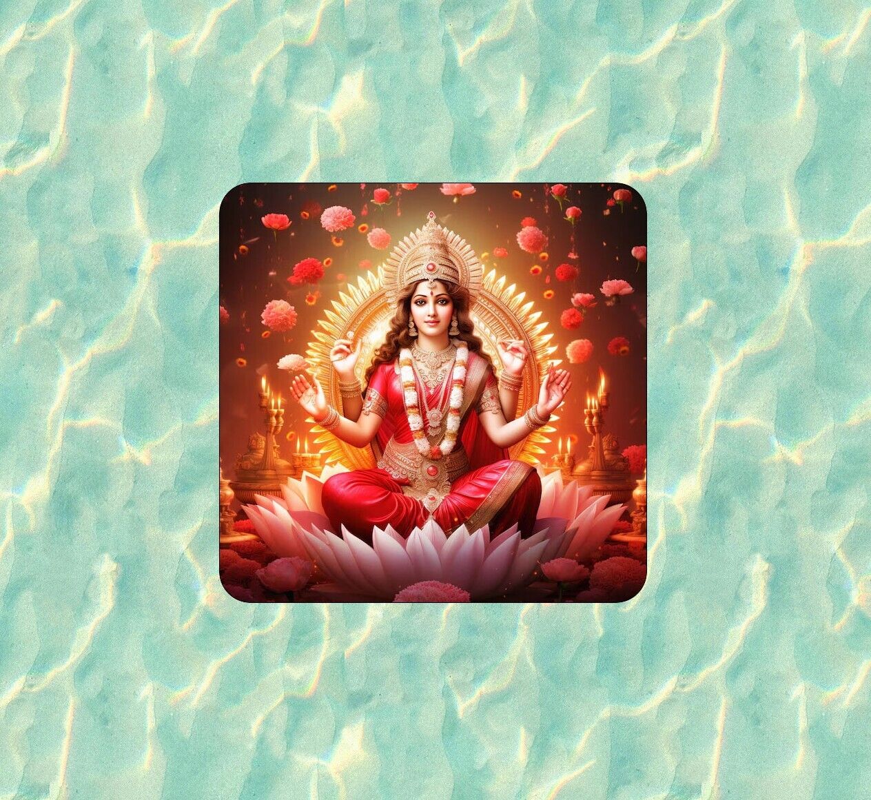 Hindu Goddess Lakshmi / Laxmi vinyl sticker - many sizes available