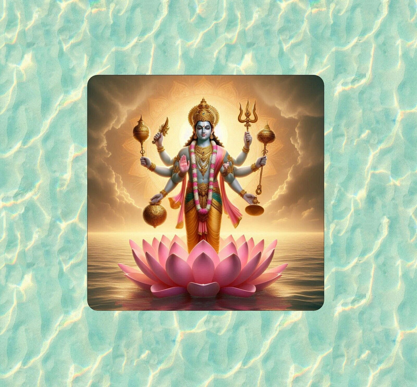 Hindu God Lord Vishnu vinyl decal sticker - many sizes available