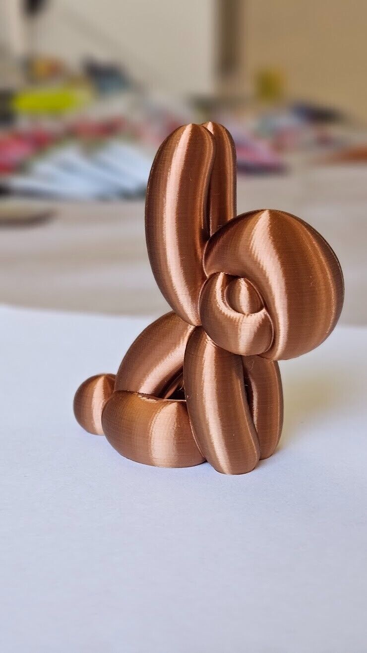 Balloon Bunny 5 inch statue - specially crafted in shimmering copper color