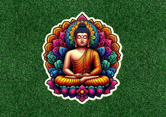 The Buddha Siddhartha Gautama mandala vinyl decal sticker - many sizes available