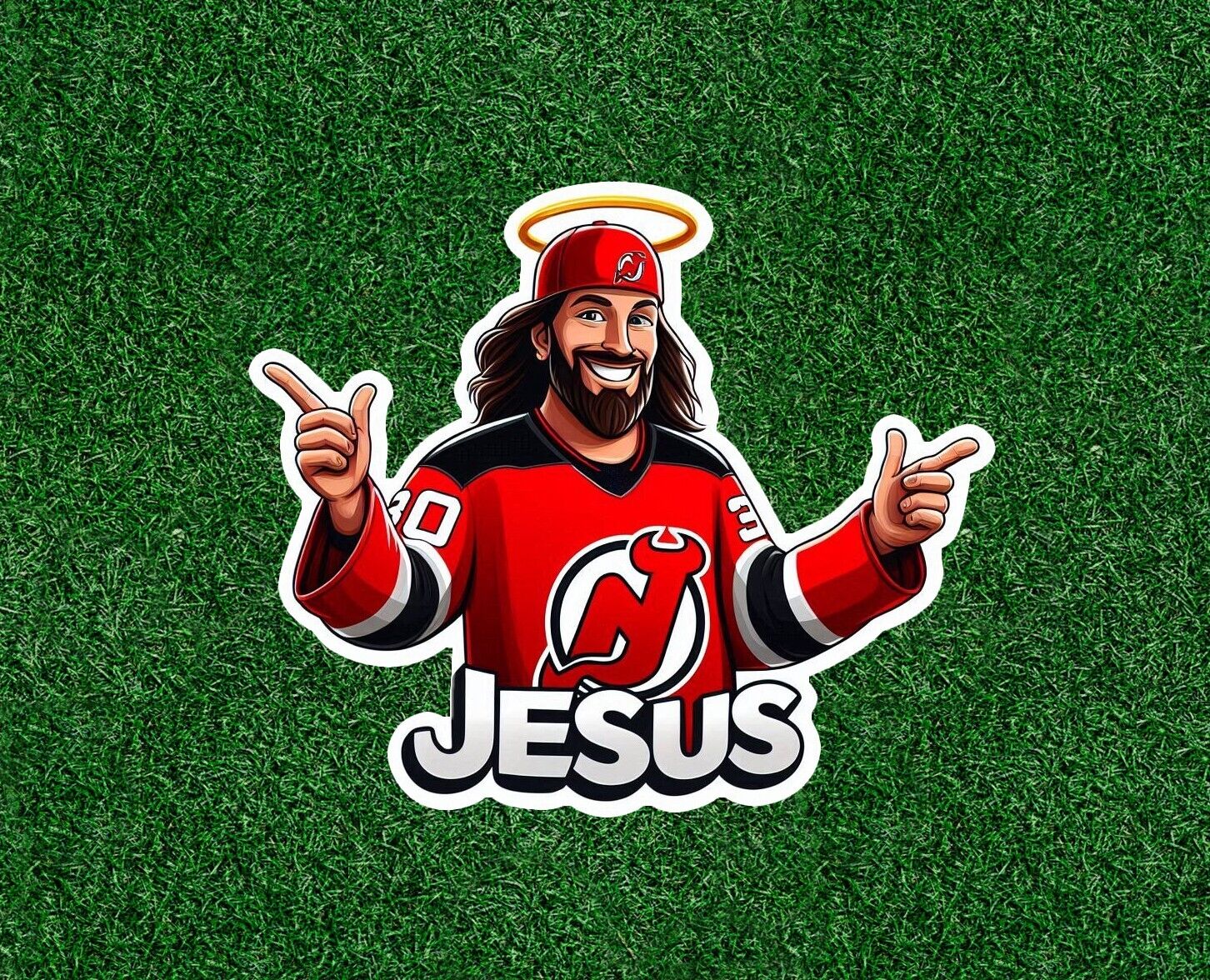 Jesus is a Devils Fan! vinyl sticker decal - several sizes available