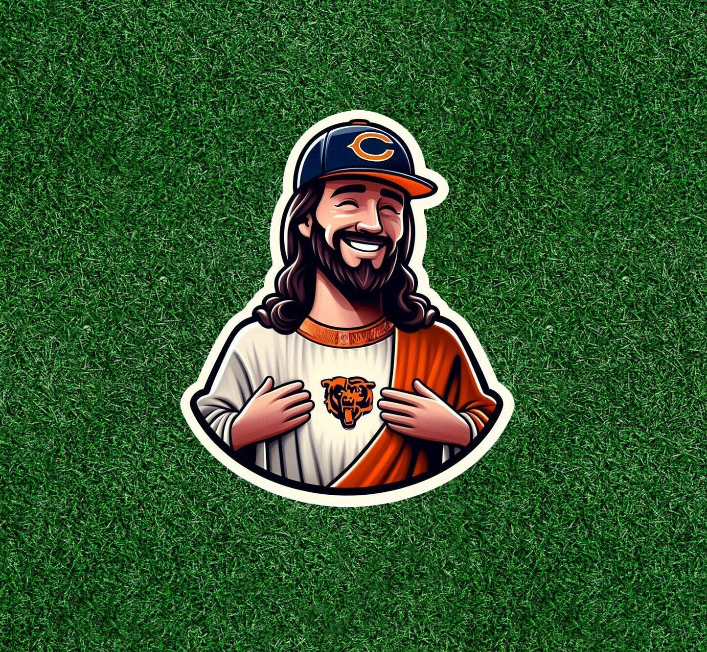 Jesus is a Bears Fan! vinyl sticker decal - several sizes available