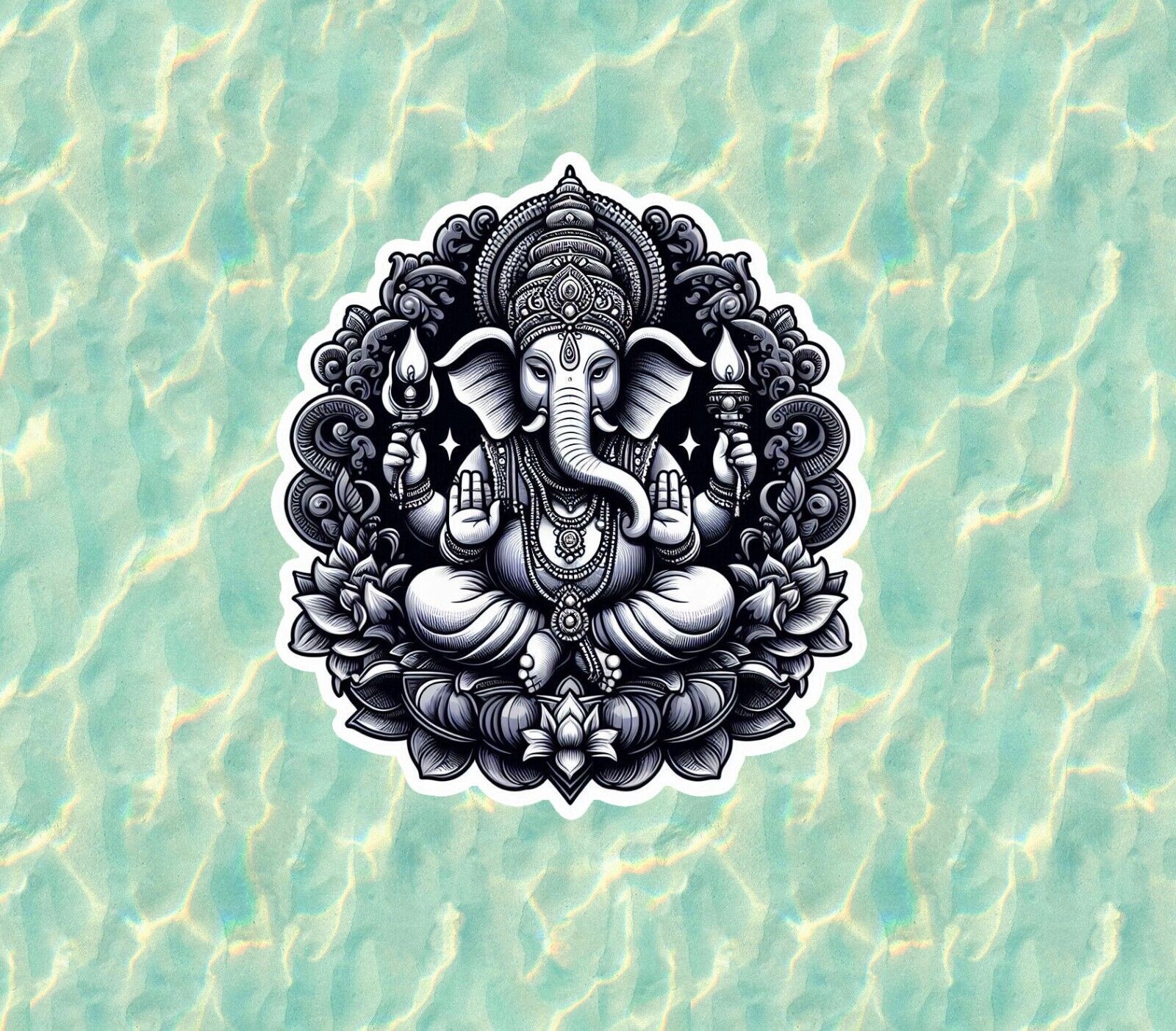 Hindu God Lord Ganesh / Ganesha vinyl decal sticker - many sizes available