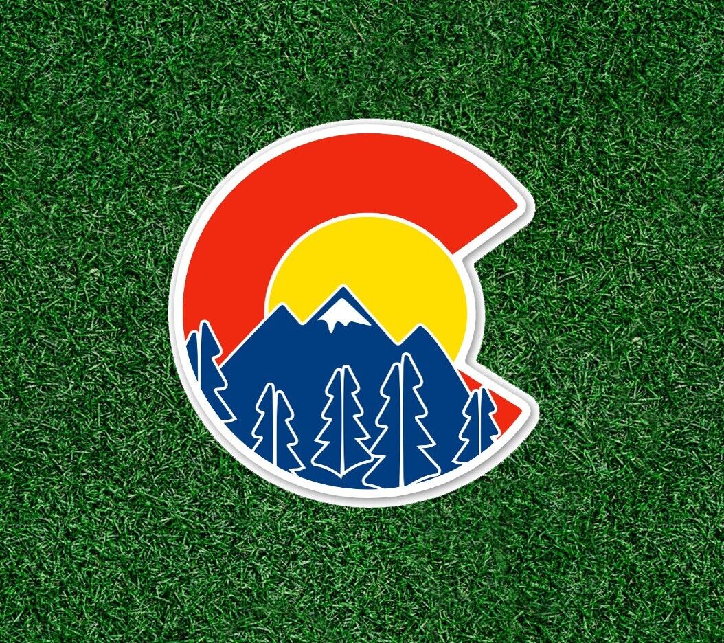 Colorado State design with mountains vinyl sticker decal - many sizes available