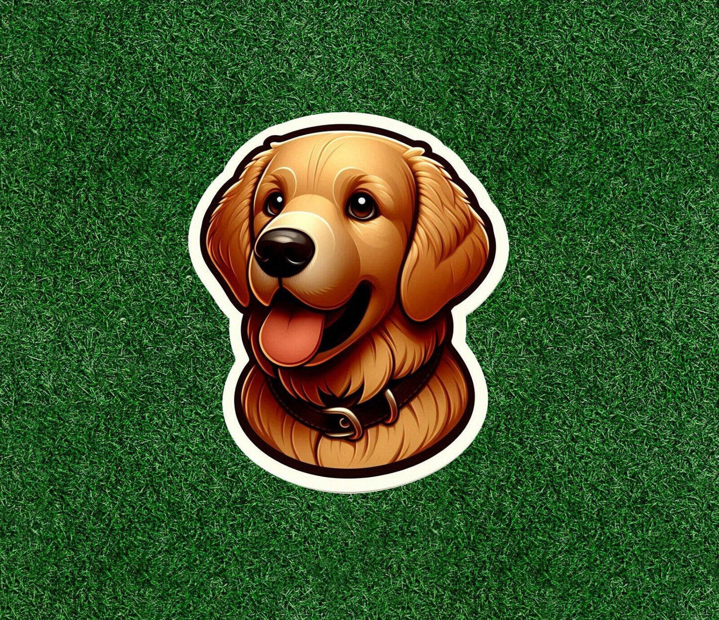 Cute Golden Retriever dog vinyl decal sticker - many sizes available