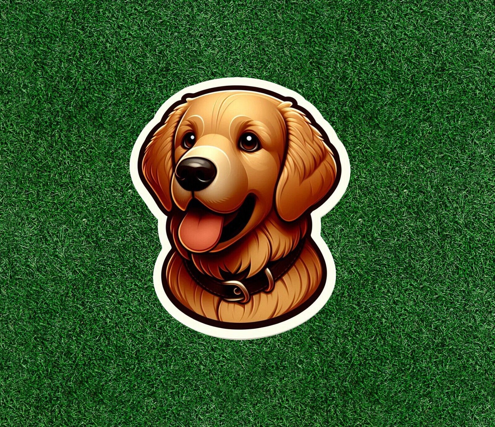 Cute Golden Retriever dog vinyl decal sticker - many sizes available