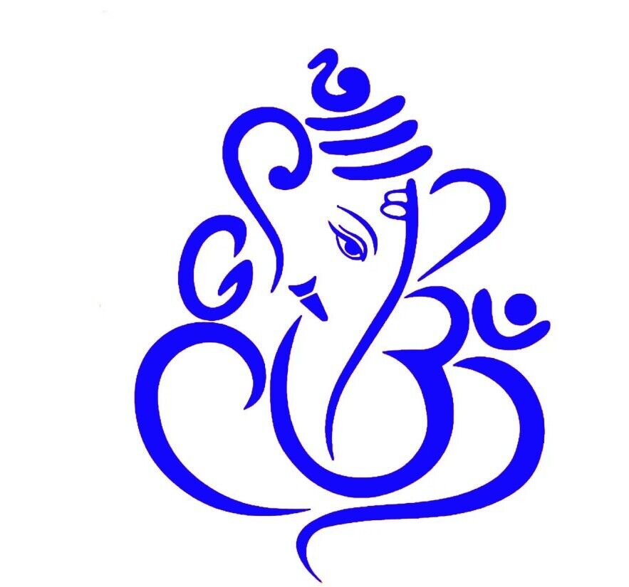 Hindu God Ganesh / Ganpati vinyl sticker decal - many sizes / colors available