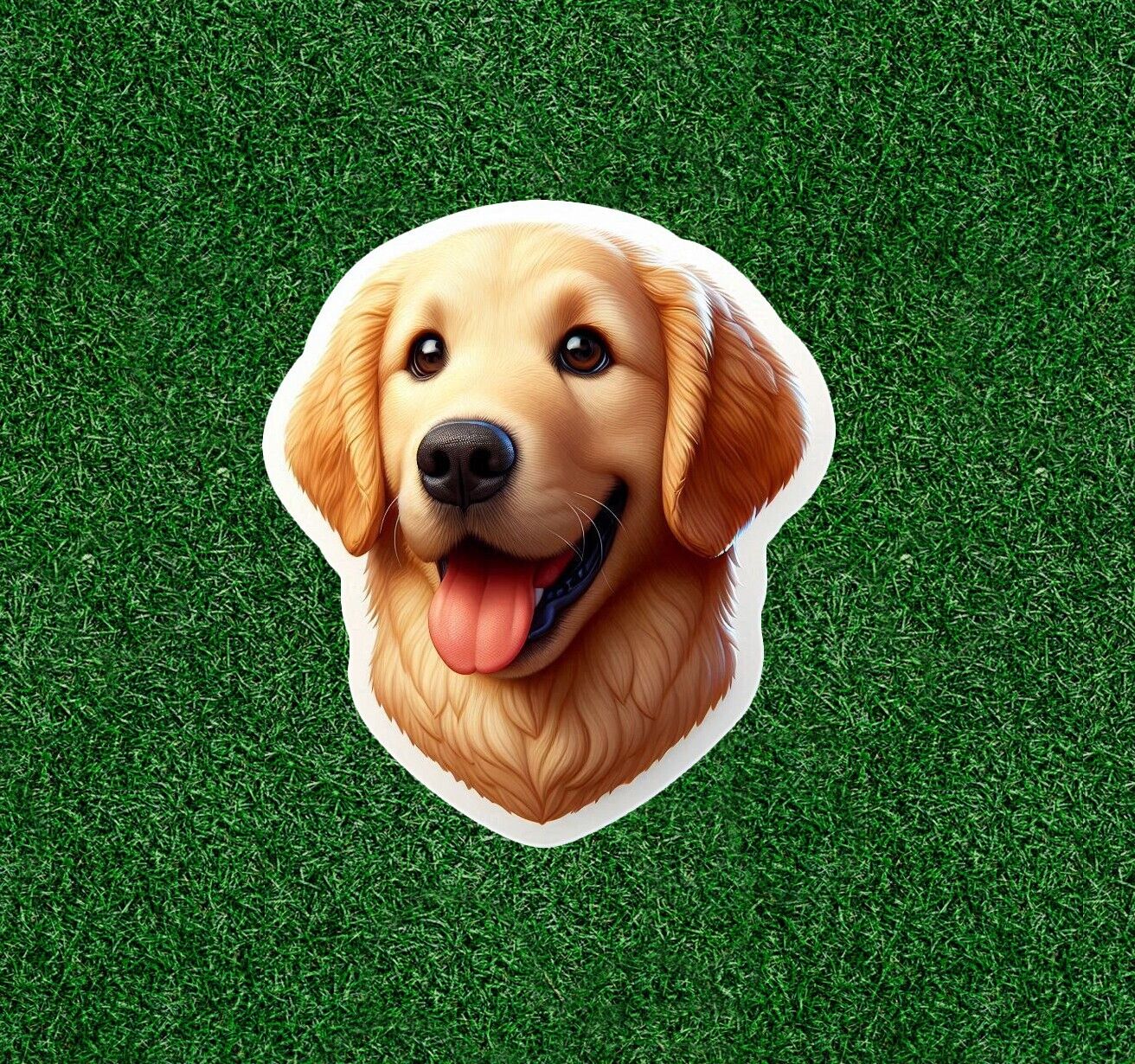 Cute Golden Retriever dog vinyl decal sticker - many sizes available