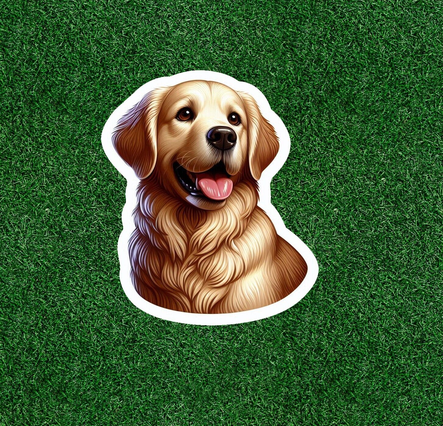 Cute Golden Retriever dog vinyl decal sticker - many sizes available