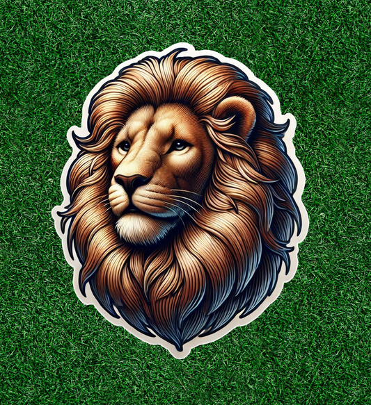 Beautiful Lion head vinyl sticker decal - many sizes available