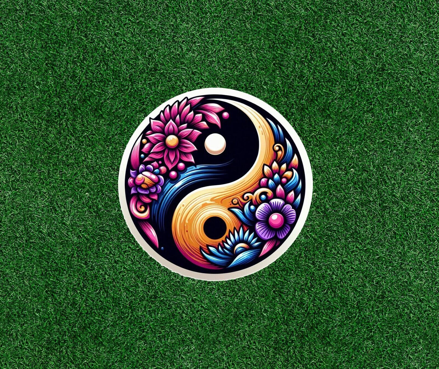 Beautiful Yin Yang design vinyl decal sticker - many sizes available