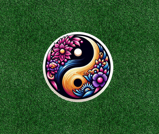 Beautiful Yin Yang design vinyl decal sticker - many sizes available