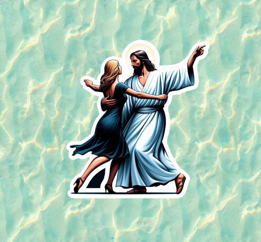 Dancing Jesus vinyl sticker decal - several sizes available