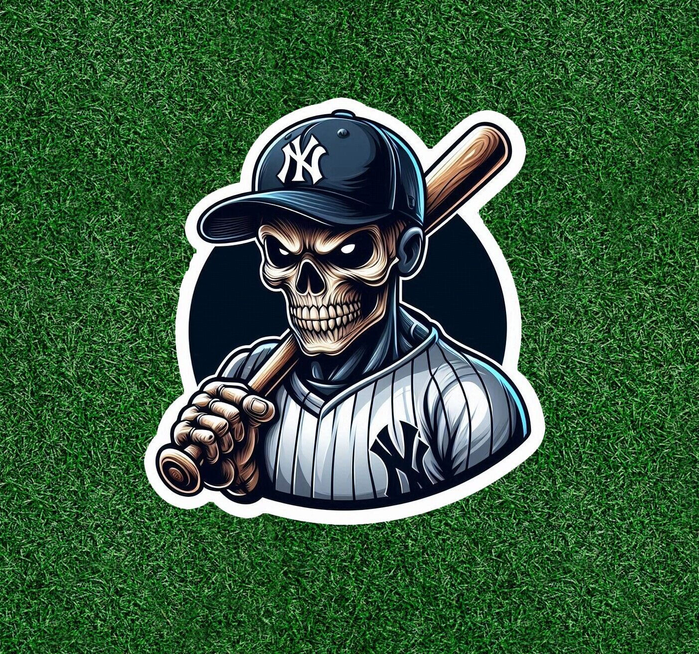 Iron Maiden's Eddie is a Yankees fan! vinyl sticker decal - several sizes