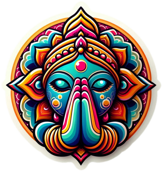 Namaste mandala Indian prayer design vinyl decal sticker - many sizes available