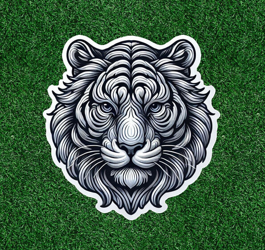 Beautiful Bengal white tiger vinyl sticker decal - many sizes available