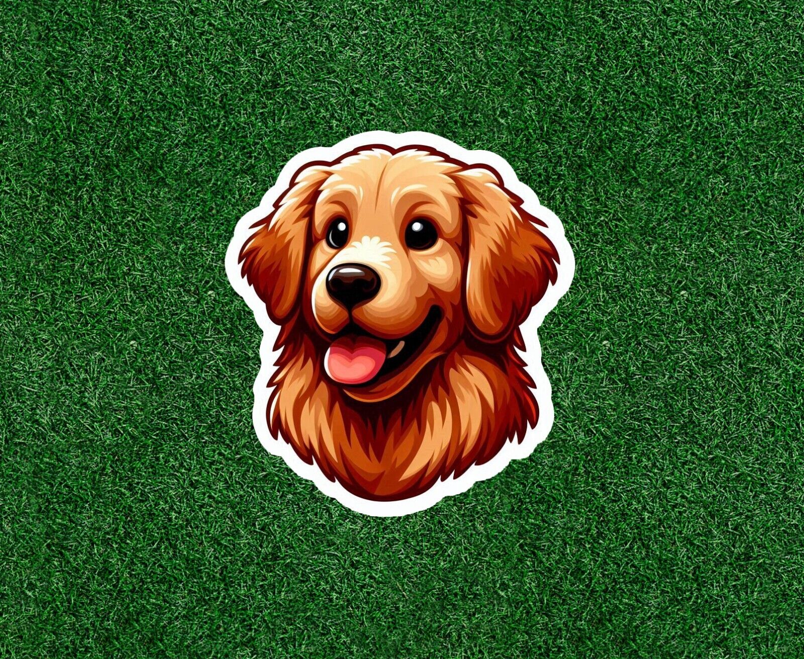 Cute Golden Retriever dog vinyl decal sticker - many sizes available