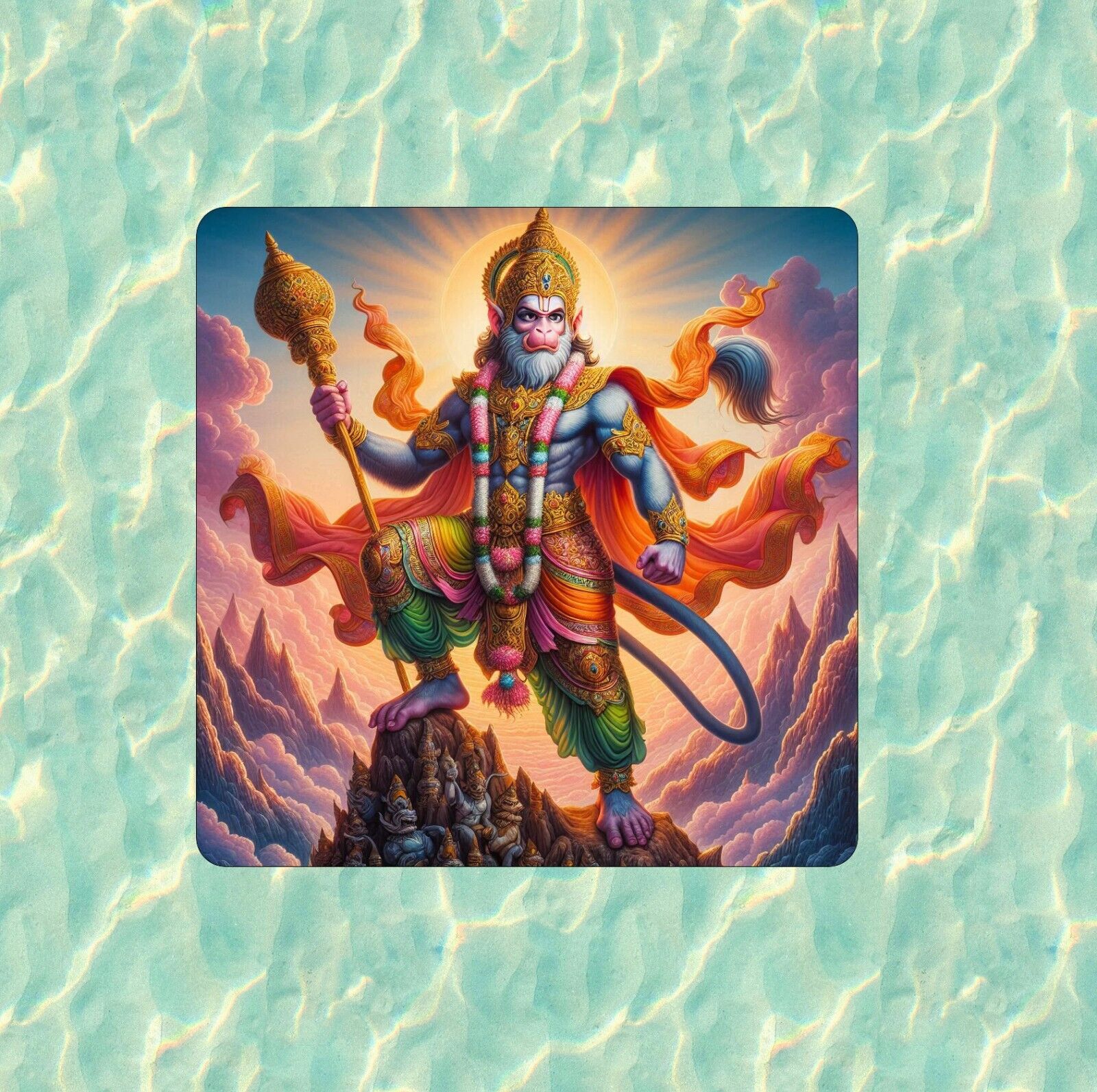 Hindu God Lord Hanuman vinyl sticker - many sizes available