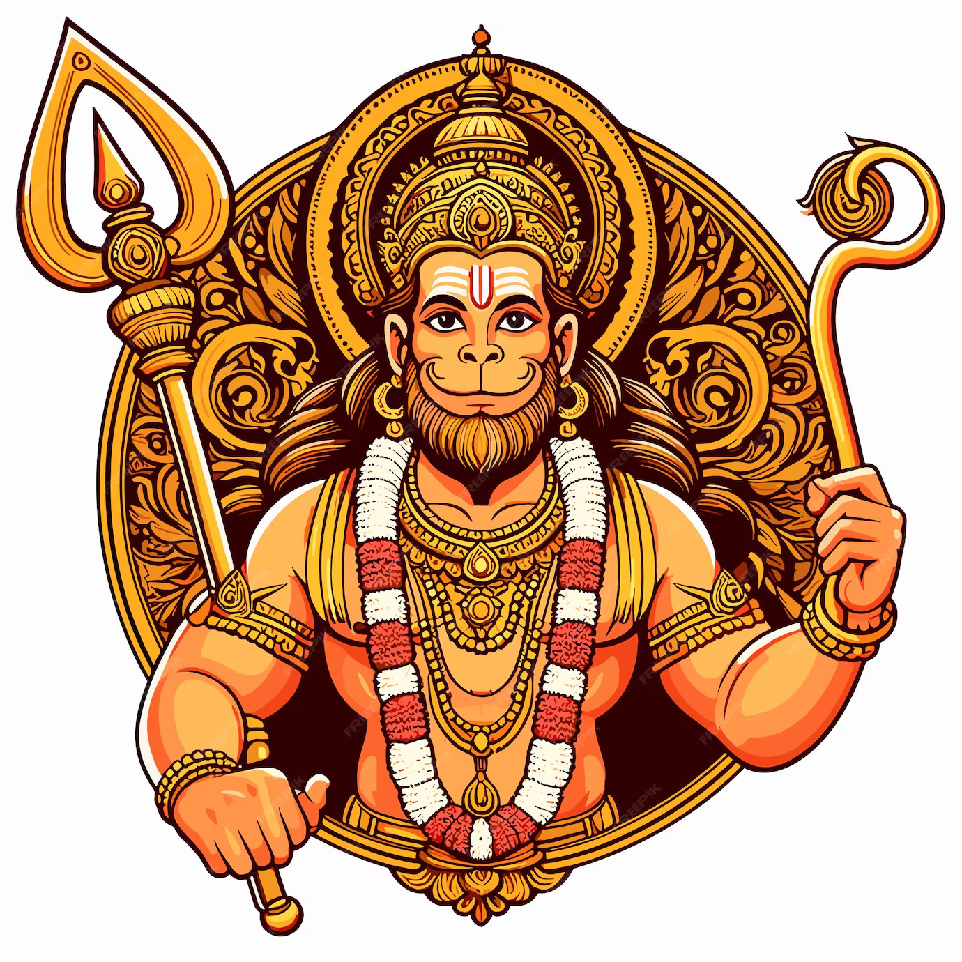 Hindu God Lord Hanuman vinyl sticker - many sizes available