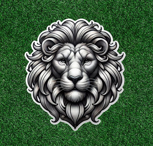 Beautiful Lion head vinyl sticker decal - many sizes available