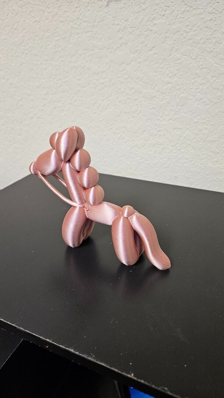 Balloon animal horse - shimmering rose gold color - 6 inches