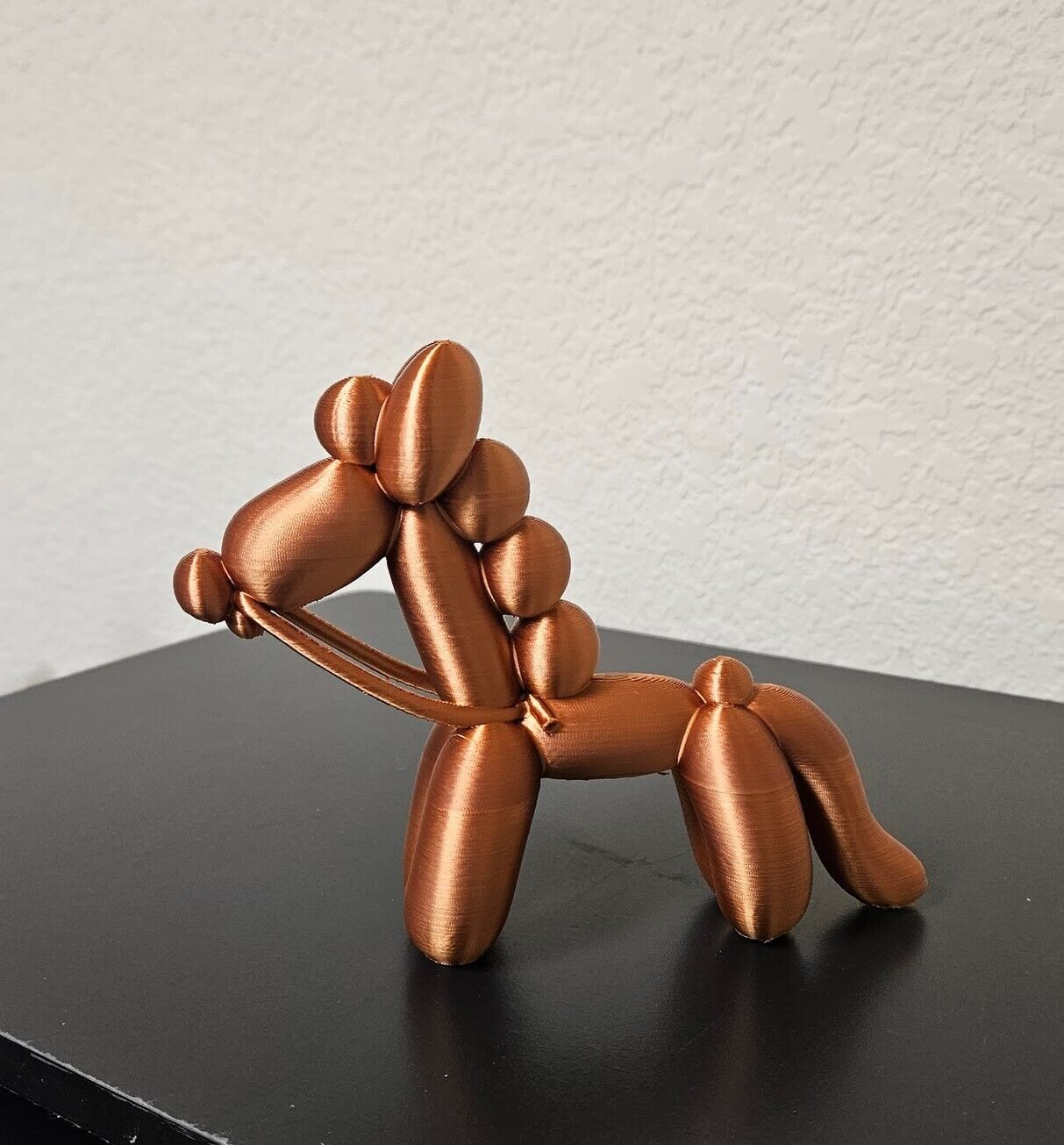 Balloon animal horse - shimmering copper color - 6 inches