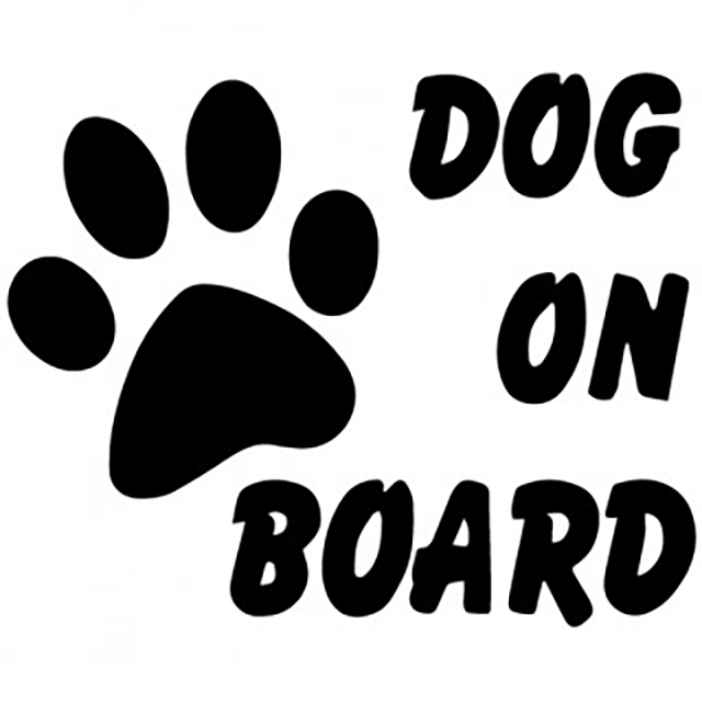 Dog on Board waterproof vinyl vinyl sticker decal - several sizes / colors