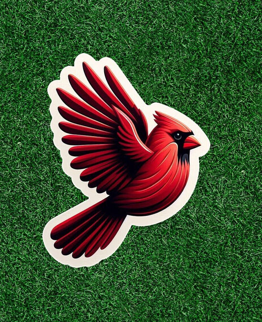 Beautiful red cardinal vinyl sticker decal - many sizes available