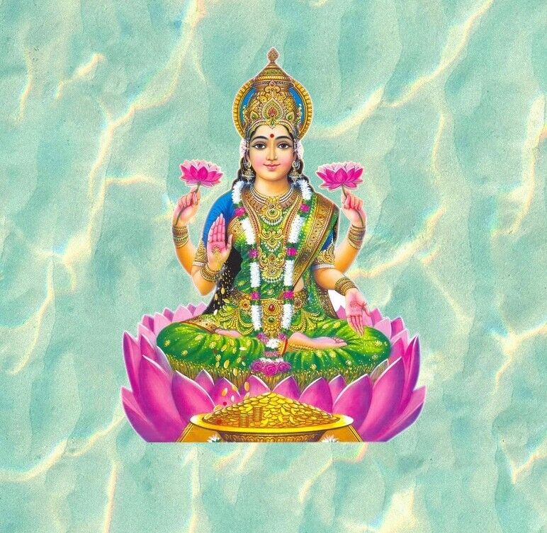 Hindu Goddess Lakshmi / Laxmi vinyl sticker - many sizes available