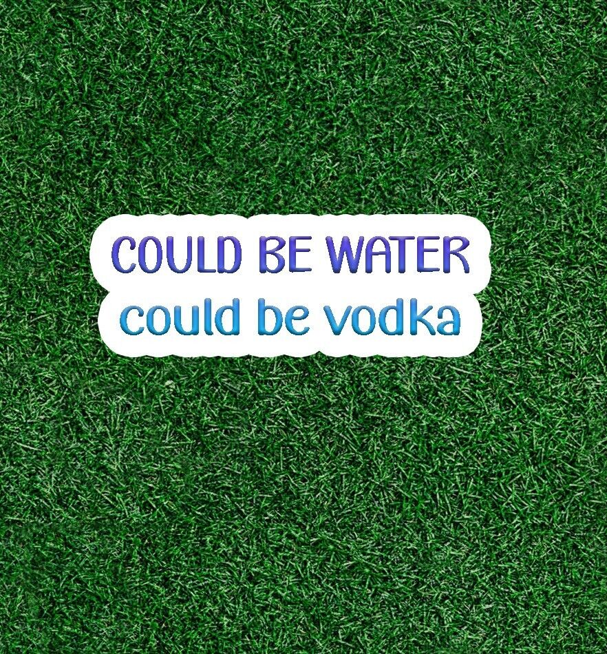 COULD BE WATER / COULD BE VODKA - vinyl sticker decal - many sizes available