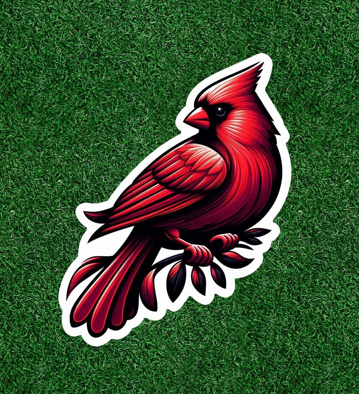 Beautiful red cardinal vinyl sticker decal - many sizes available