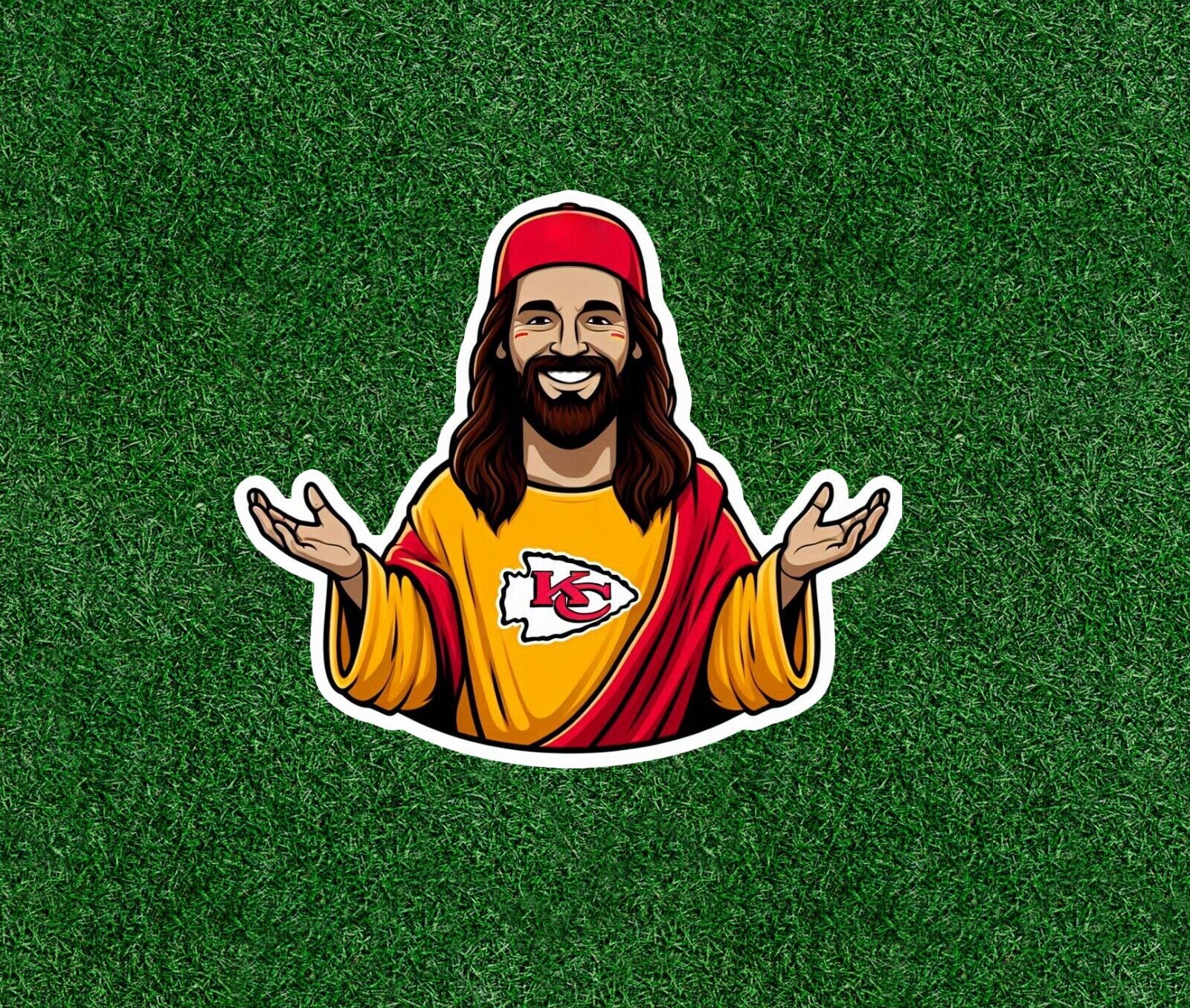 Jesus is a Chiefs Fan! vinyl sticker decal - several sizes available