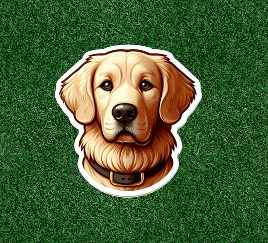 Cute Golden Retriever dog vinyl decal sticker - many sizes available